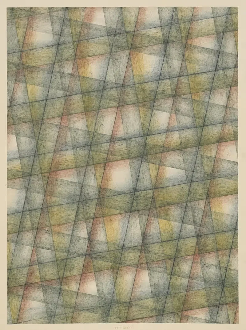 Schabloniertes Papier (Schablonenwischpapier) — Otto Gurbat