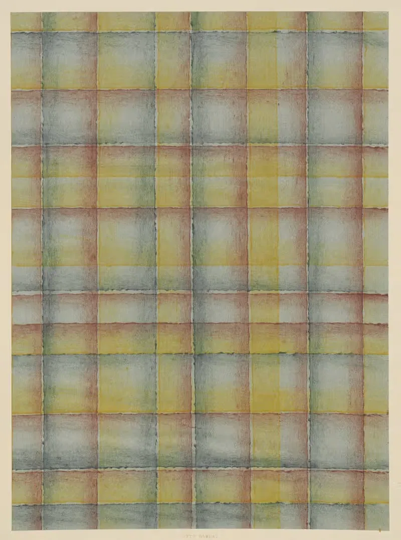 Schabloniertes Papier (Schablonenwischpapier) — Otto Gurbat