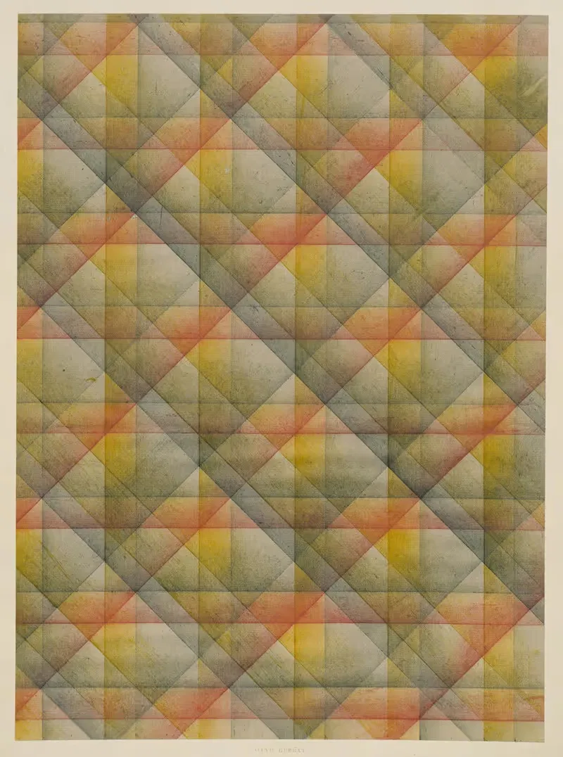 Schabloniertes Papier (Schablonenwischpapier) — Otto Gurbat