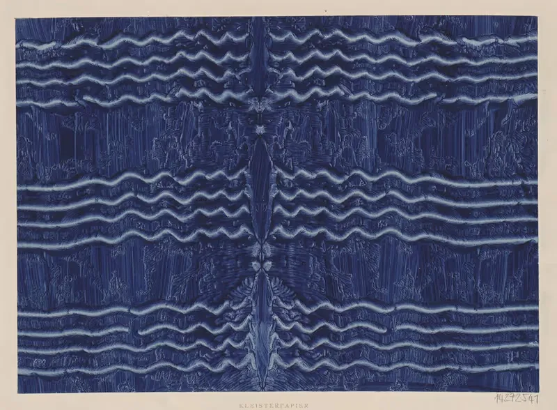 Kleisterpapier mit Verdrängungsdekor — Paul Kersten