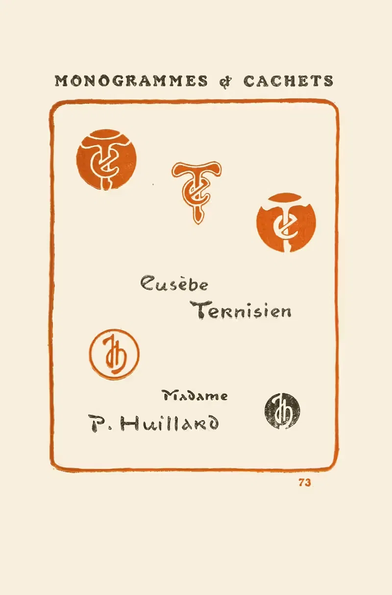 Второй том книг монограмм, марок, печатей и экслибрисов Pl.71 by Жорж Ориоль, 1908 — digital art print download