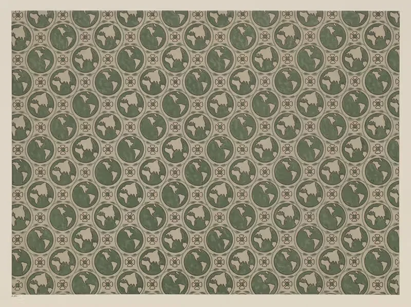 Литографированная бумага (узор) by Ричард Гримм-Саксенберг, 1900 — digital art print download