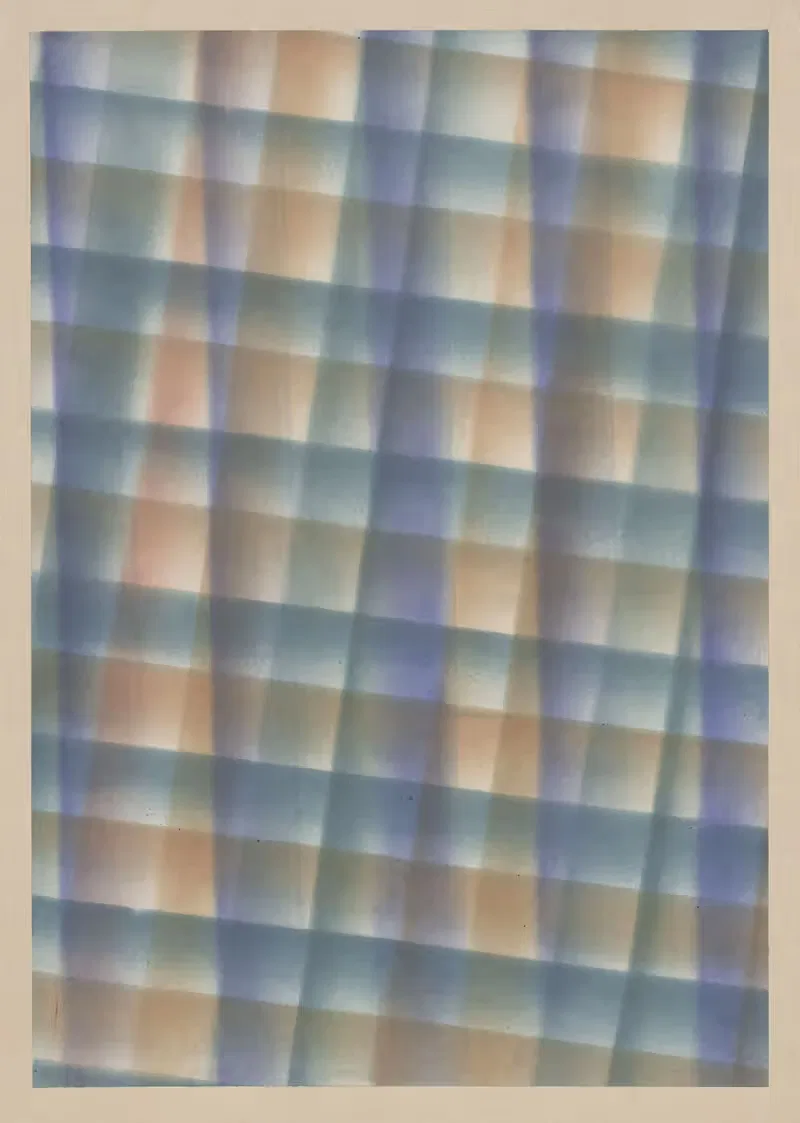 Schabloniertes Papier (Schablonenspritzpapier) — Walter Birke