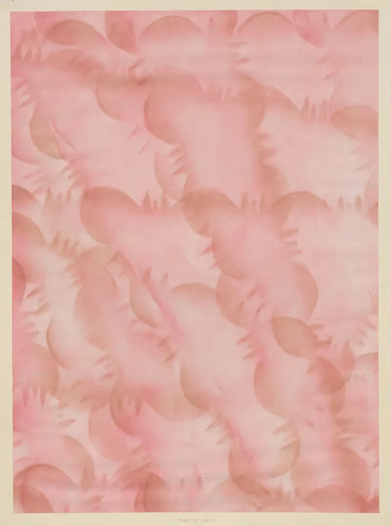 Schabloniertes Papier (Schablonenspritzpapier) — Walter Birke