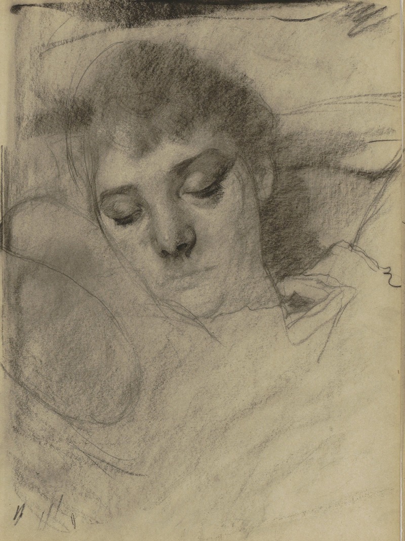 Betsy van Vloten, slapend by Виллем Витсен, 1893-1897 — digital art print download