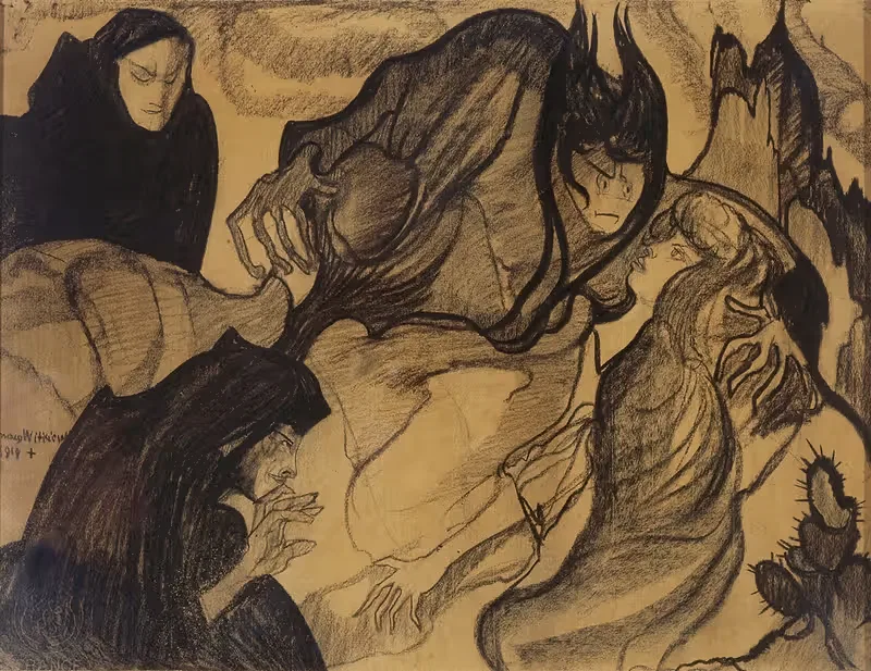 Символическая композиция by Станислав Игнацы Виткевич, 1914 — digital art print download