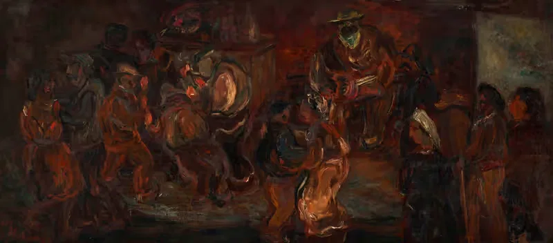 Народный танец (Ла Бурре) by Тадеуш Маковский, 1921 — digital art print download