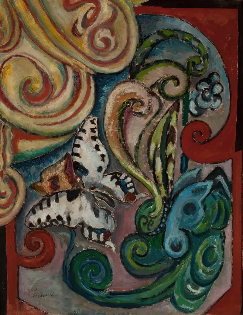 Цветы и бабочки by Титус Чижевский, 1921 — digital art print download