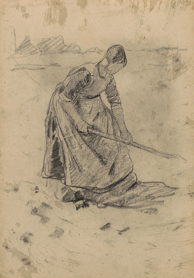 Boerin met schoffel by Виллем Витсен, 1884-1887 — digital art print download