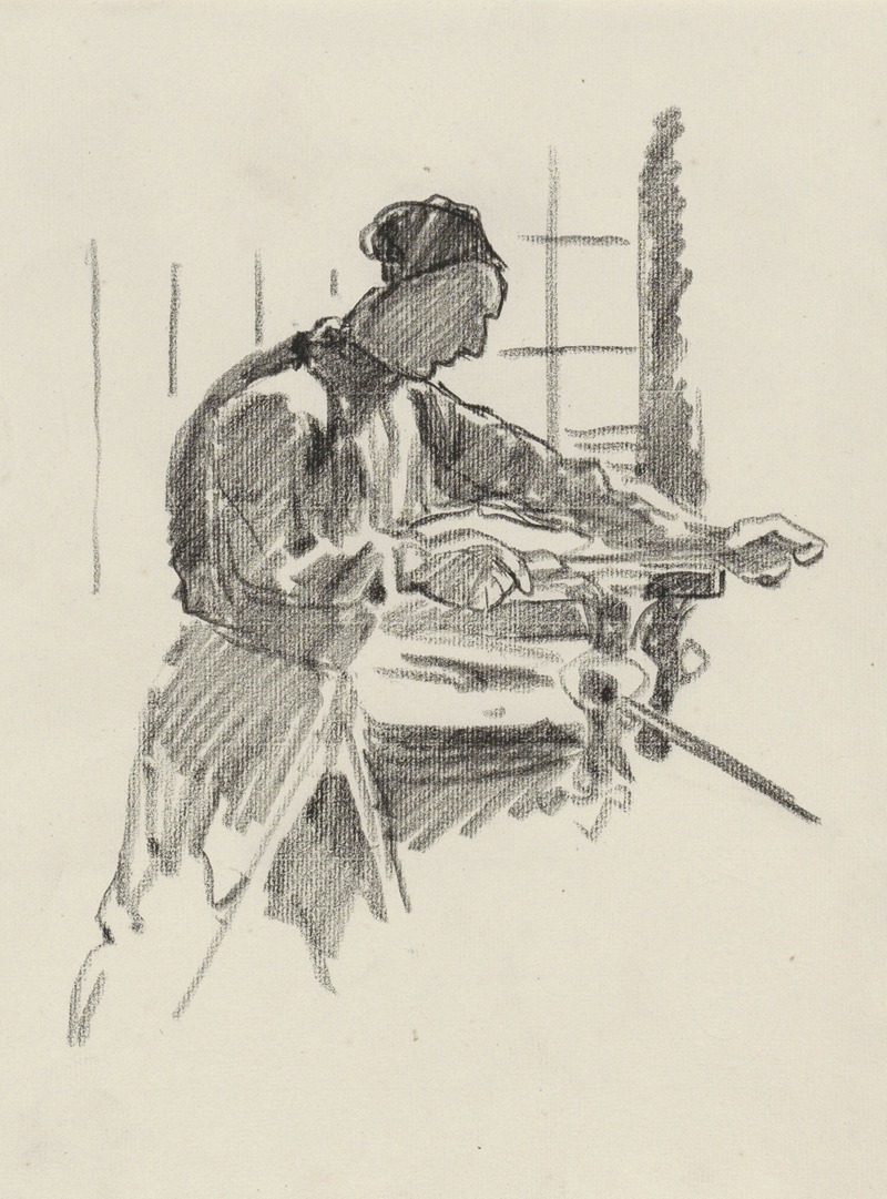 Dorpssmid (Bram) voor het raam by Виллем Витсен, 1906-1907 — digital art print download