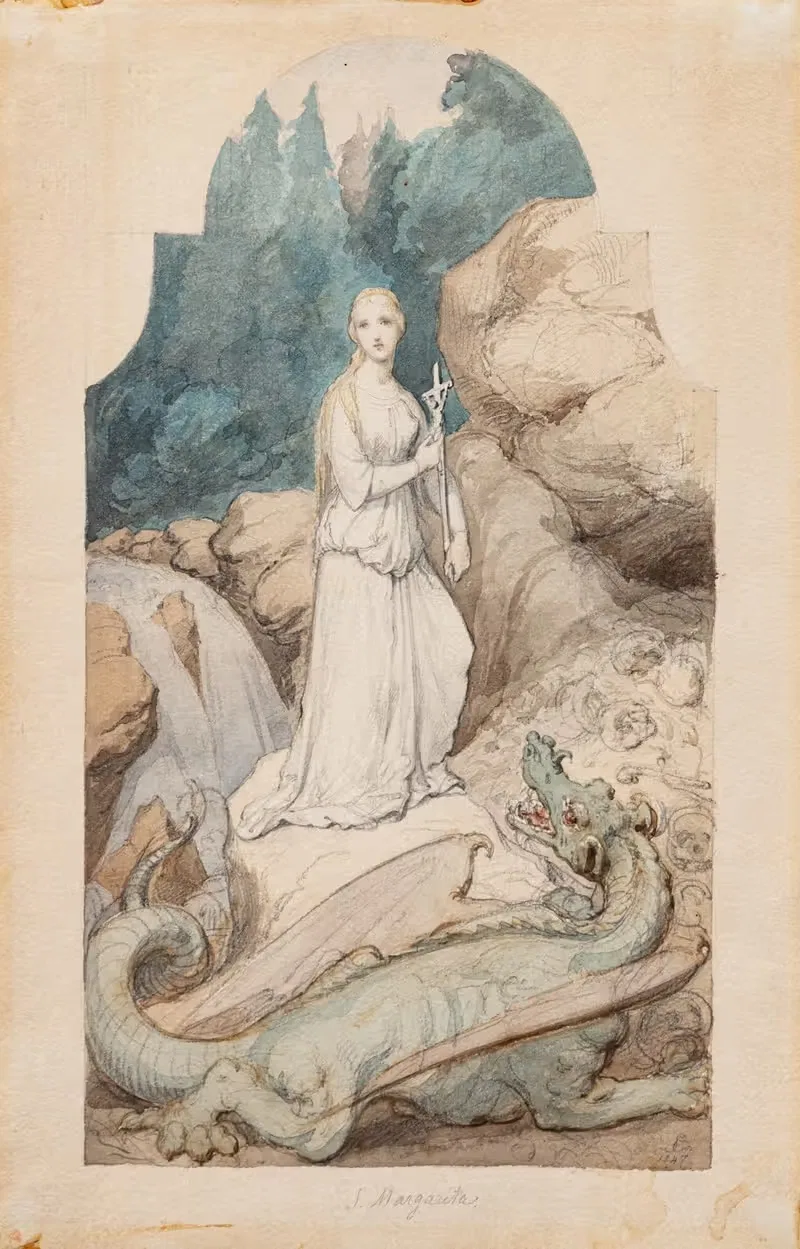 Святая Маргарита by Людвиг Фердинанд Шнорр фон Каролсфельд, 1847 — digital art print download
