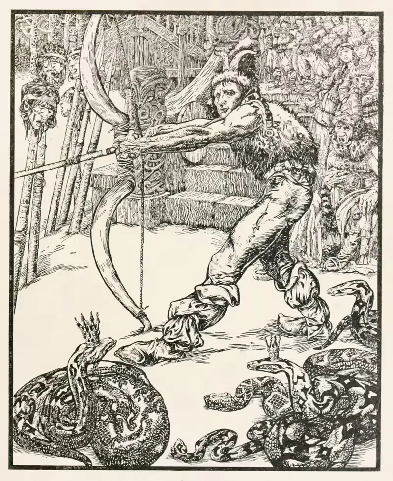 Иван Голик натянул лук by Ноэль Нисбет, 1916 — digital art print download