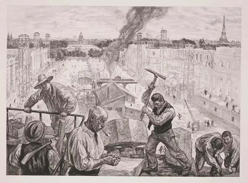 Строительство двух дворцов by Шарль Поль Ренуар, 1900 — digital art print download