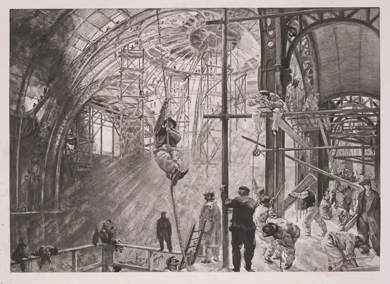 Fin des travaux dans le Grand Palais — Charles Paul Renouard