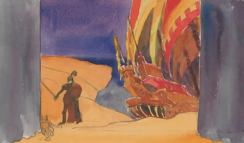 Scenographic sketch for The Constant Prince — Wincenty Drabik