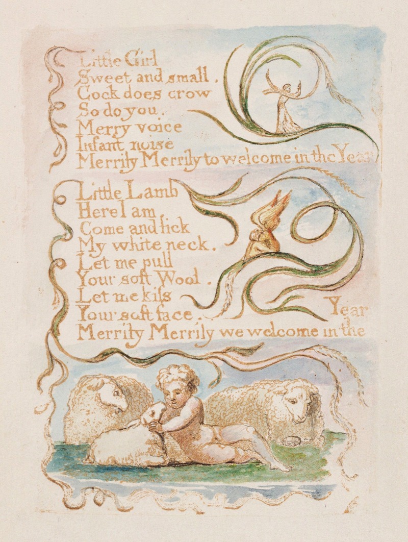 Pl. 8 – Spring by William Blake, 1789 — digital art print download