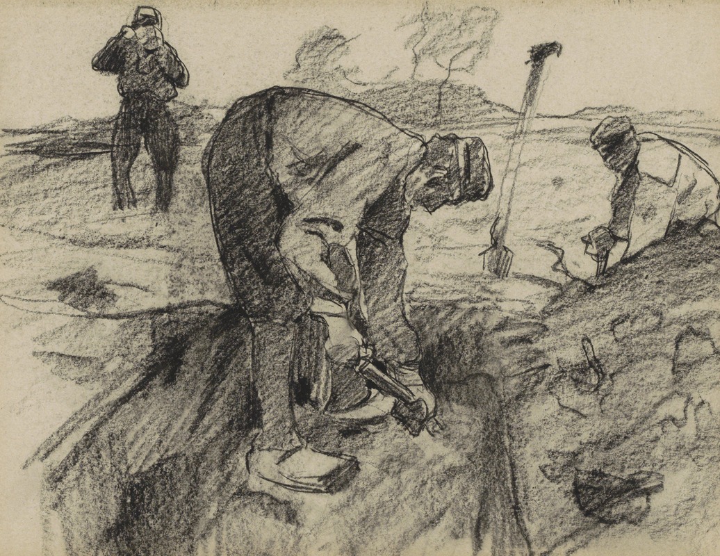 Heiwerkers op het land by Виллем Витсен, 1887-1891 — digital art print download