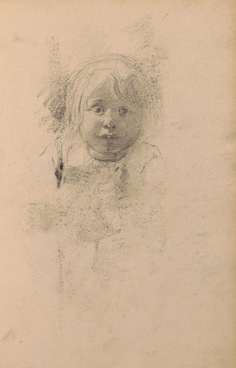 Hoofd van een meisje by Виллем Витсен, 1884-1887 — digital art print download