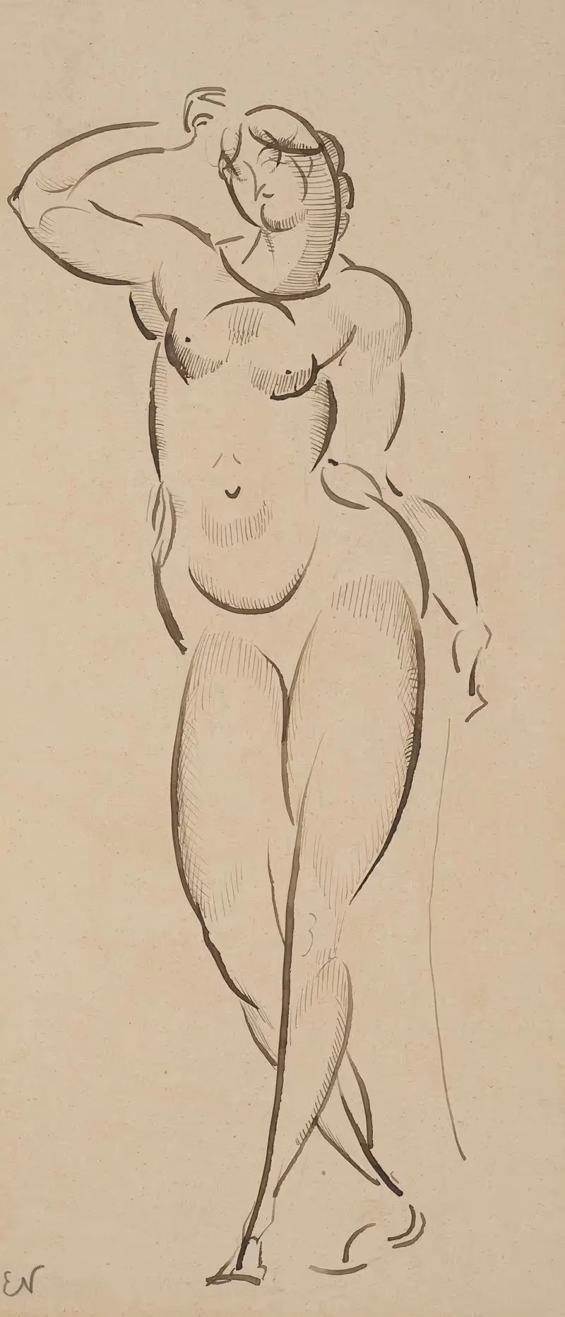 Стоящая женская фигура by Эли Надельман, 1908-1909 — digital art print download