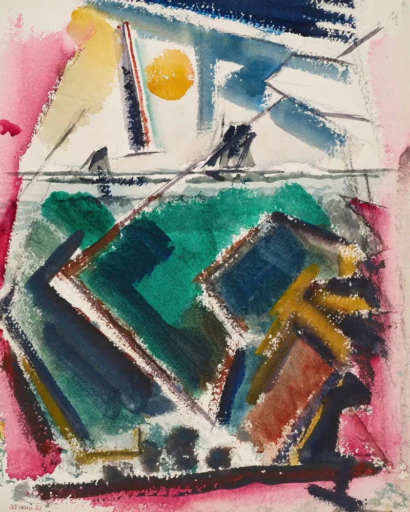Boat with Sun, Deer Isle, Maine — John Marin