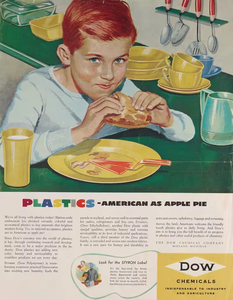 Пластмассы: американские как яблочный пирог by Даун Кемикал Компани, 1950 — digital art print download