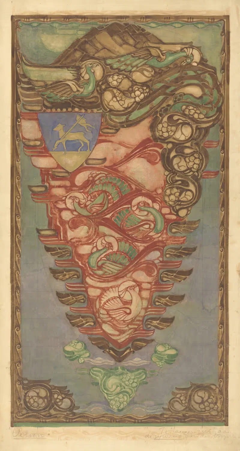 Design for a tapestry by Willem Arondéus, 1930 — digital art print download