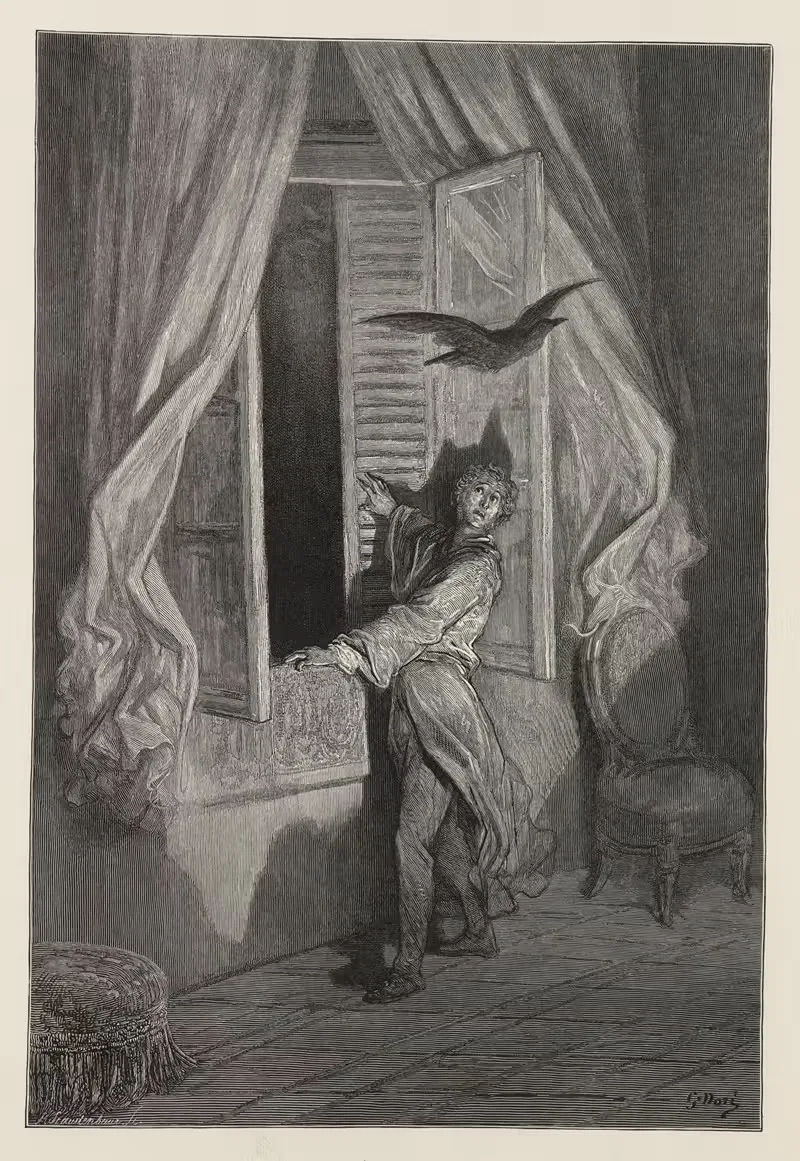 Ворон Пл.13 by Гюстав Доре, 1884 — digital art print download
