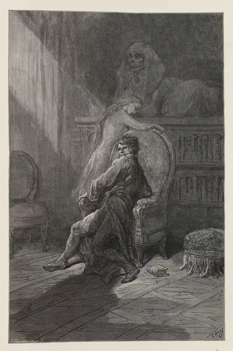 Ворон, Пл.20 by Гюстав Доре, 1884 — digital art print download