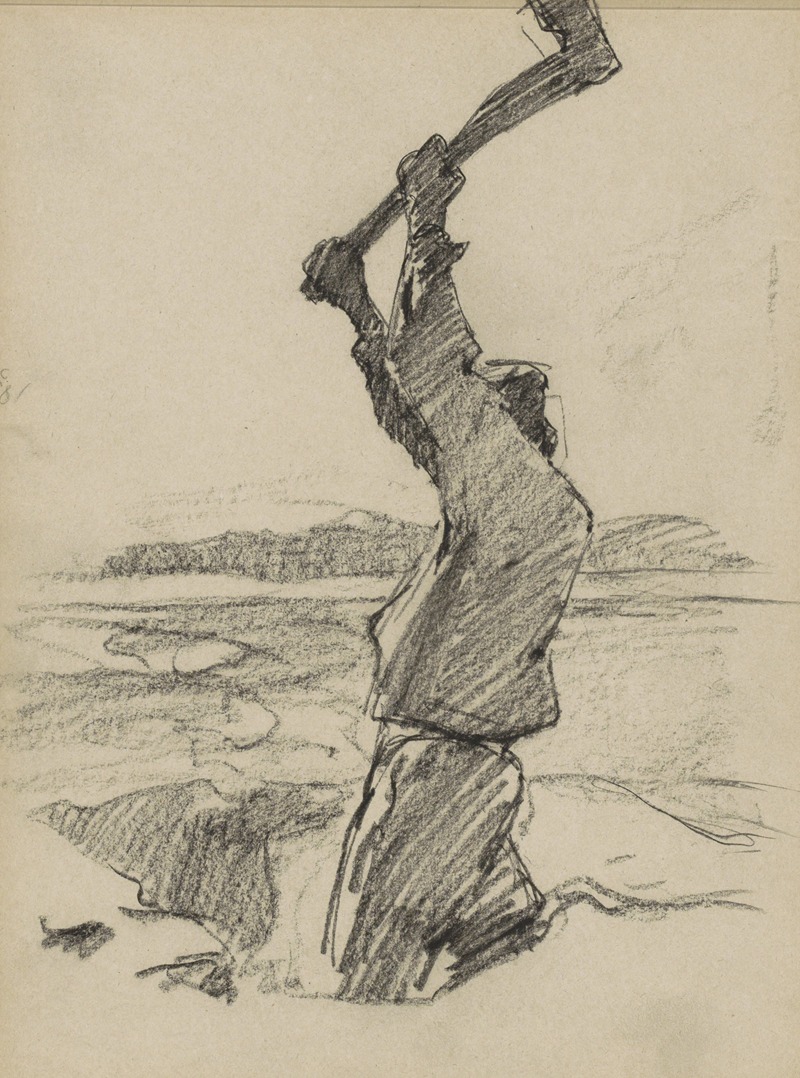 Man met opgeheven bijl by Виллем Витсен, 1884-1887 — digital art print download