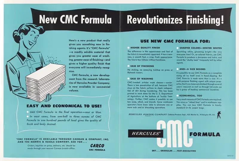 Новая формула CMC революционизирует отделку! by Геркулес Инкорпорейтед, 1952 — digital art print download