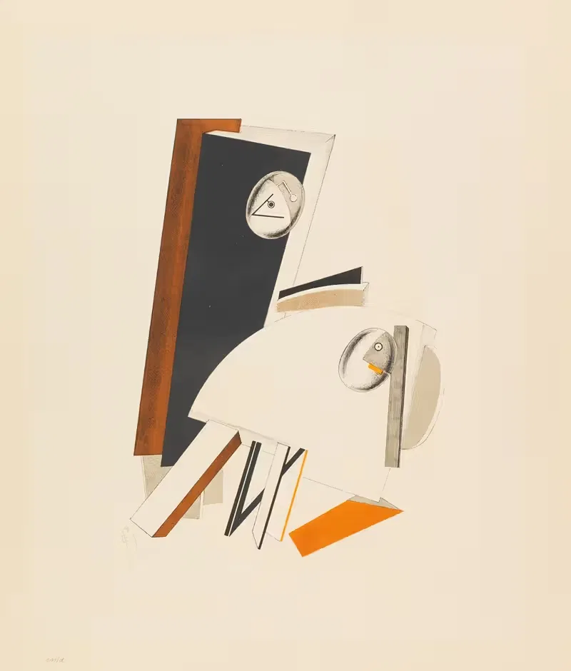 Тревожные (Ängstliche) by Эль Лисицкий, 1923 — digital art print download