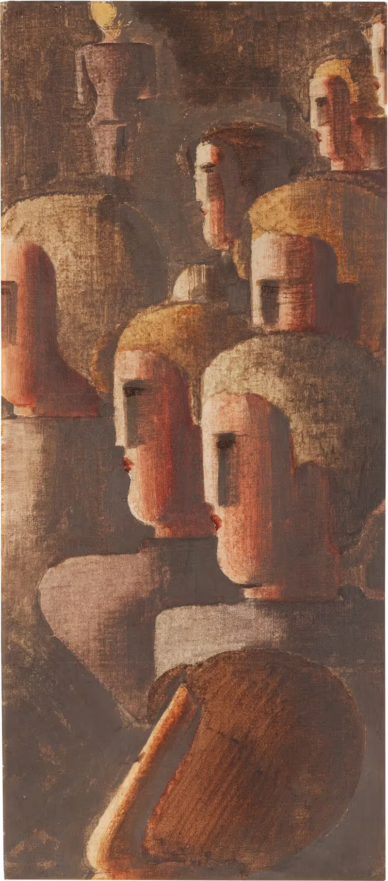 Группа юношей в коричневом by Оскар Шлеммер, 1928 — digital art print download