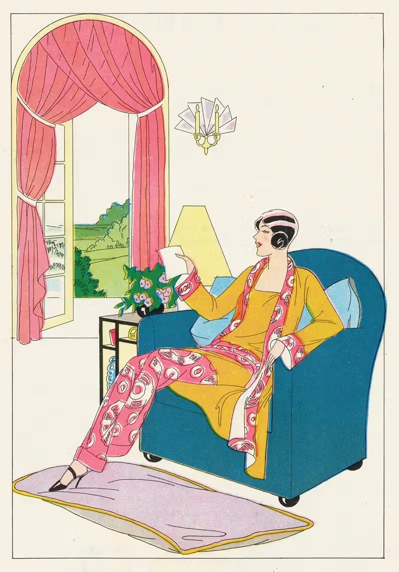 Lounging Robes by Marie Josephine Carr, 1928 — digital art print download