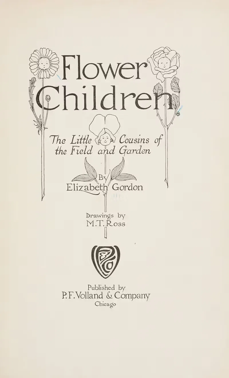 Flower Children pl01 by Marion T. Ross, 1910 — digital art print download
