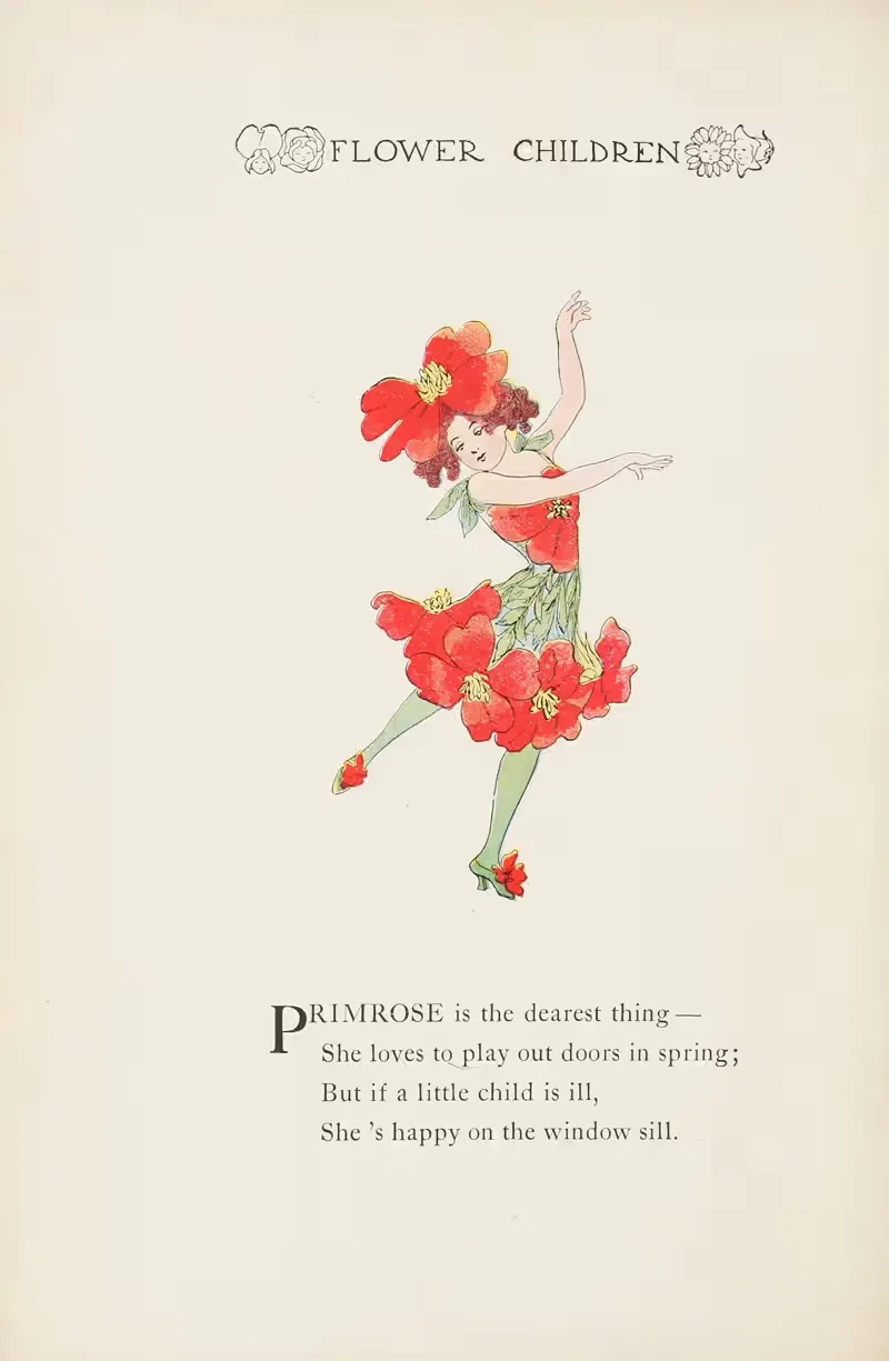 Flower Children pl07 by Marion T. Ross, 1910 — digital art print download