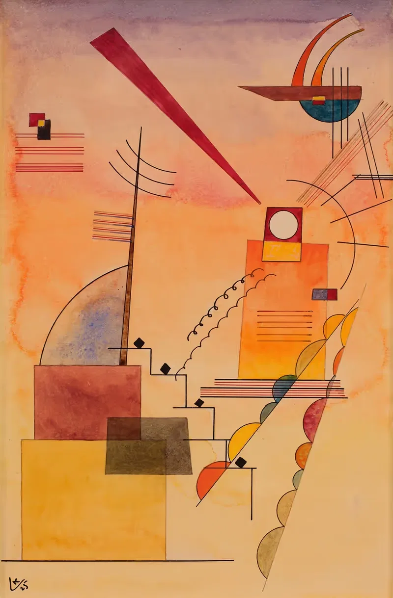Ins violett (Into Violet) by Wassily Kandinsky, 1925 — digital art print download