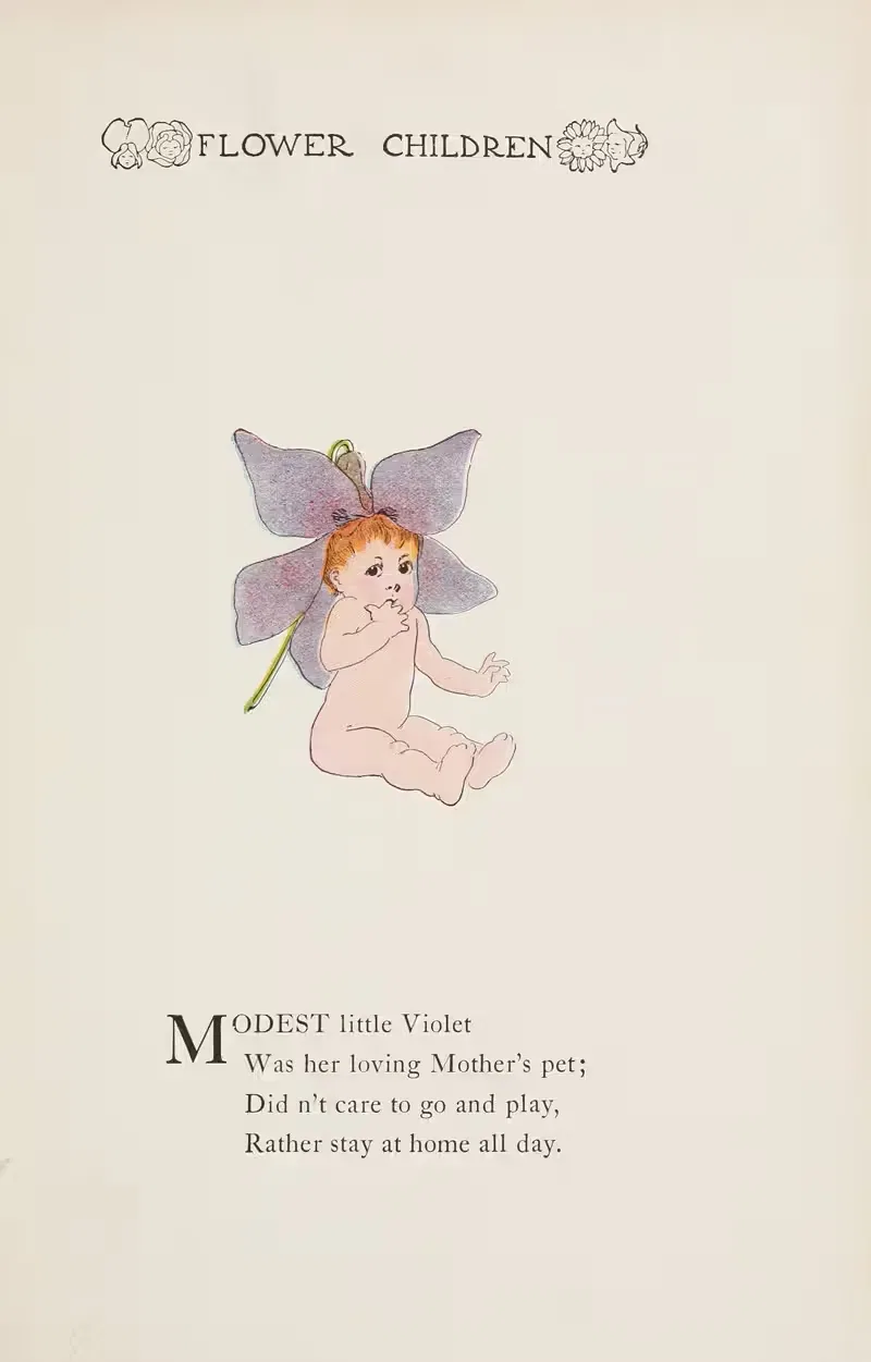 Цветочные дети, пл. 16 by Мэрион Т. Росс, 1910 — digital art print download