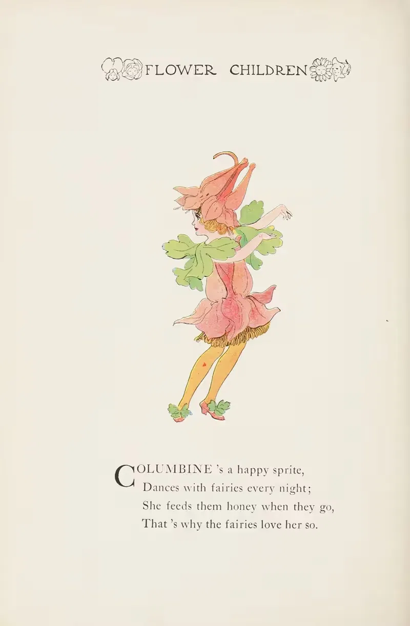 Flower Children pl29 by Marion T. Ross, 1910 — digital art print download