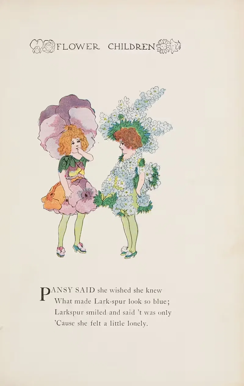 Flower Children pl32 by Marion T. Ross, 1910 — digital art print download