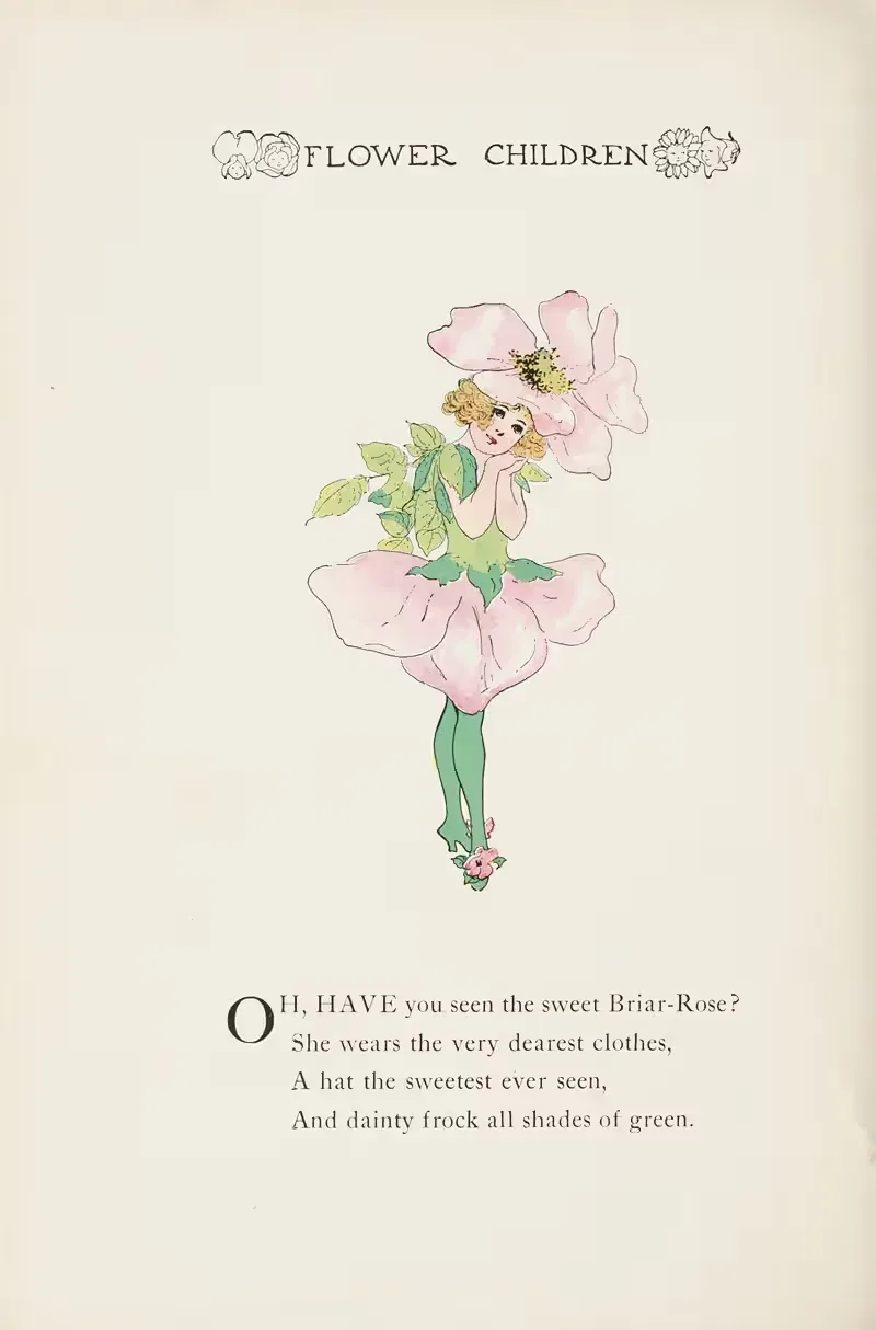 Flower Children pl33 by Marion T. Ross, 1910 — digital art print download