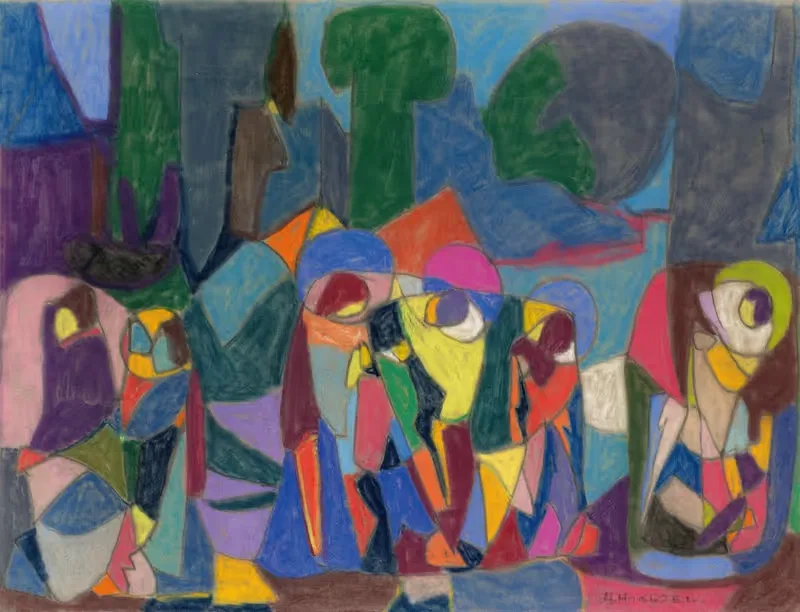 Untitled (Komposition mit Figuren) by Adolf Hölzel, 1930 — digital art print download