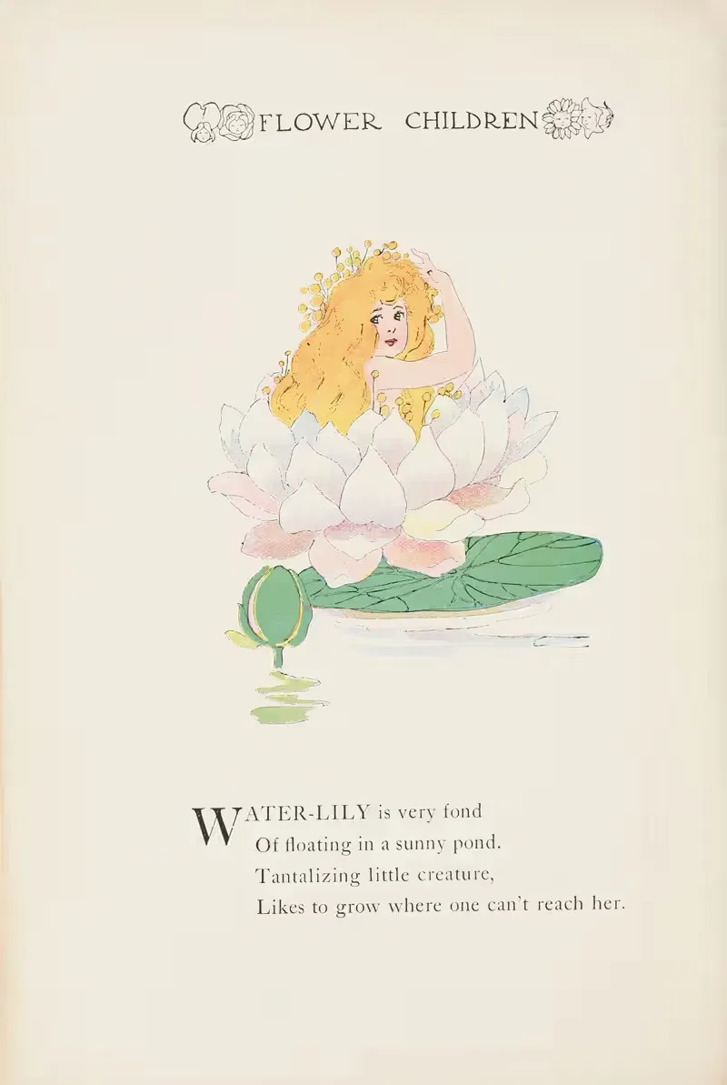 Flower Children pl53 by Marion T. Ross, 1910 — digital art print download