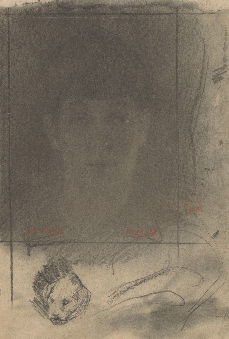 Portret, en face by Willem Witsen, 1887 — digital art print download