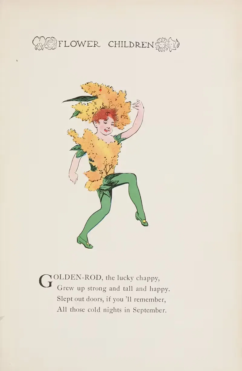 Flower Children pl56 by Marion T. Ross, 1910 — digital art print download