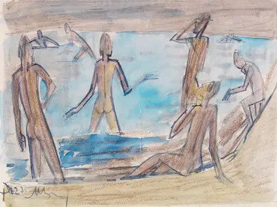 Купающиеся мальчики by Эмиль Маецель, 1935 — digital art print download