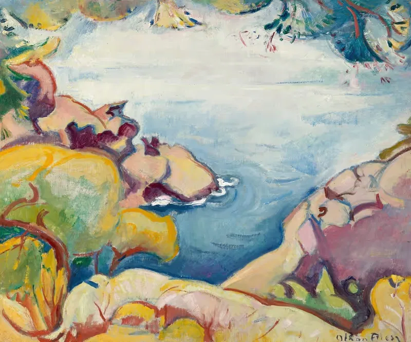 Скалы и море, Л'Эстака by Эмиль Отон Фриз, 1907 — digital art print download