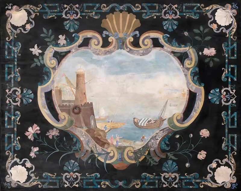 Столешница консоли из скальоли с морским пейзажем by Пьетро Беллони — digital art print download