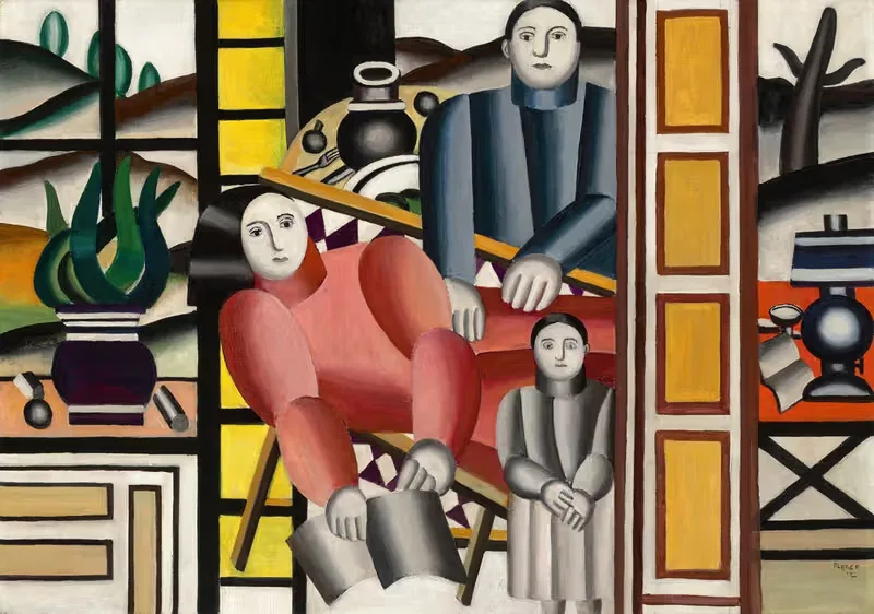 Les trois personnages devant le jardin — Fernand Léger