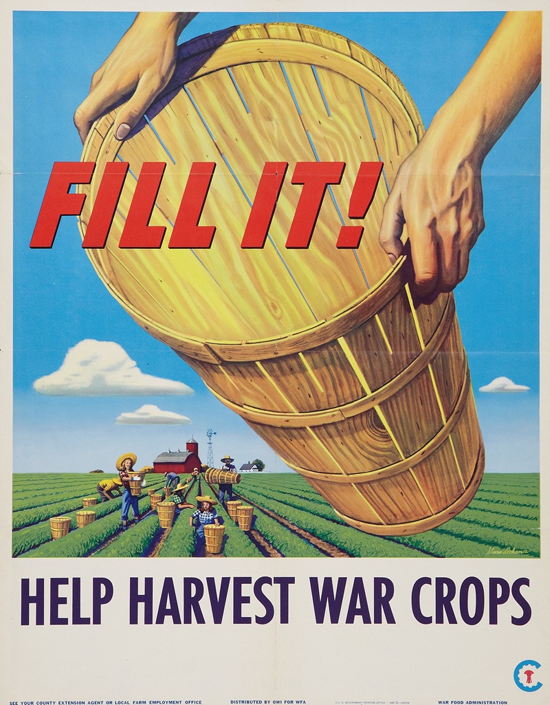 Fill it! Help Harvest War Crops by Stevan Dohanos, 1945 — digital art print download