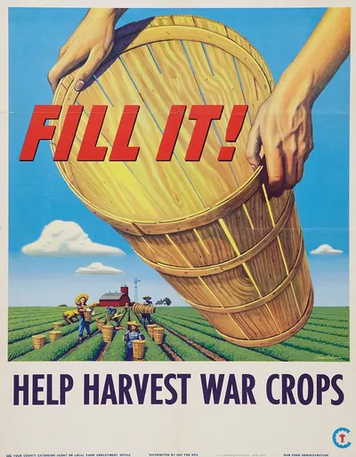 Fill it! Help Harvest War Crops by Stevan Dohanos, 1945 — digital art print download